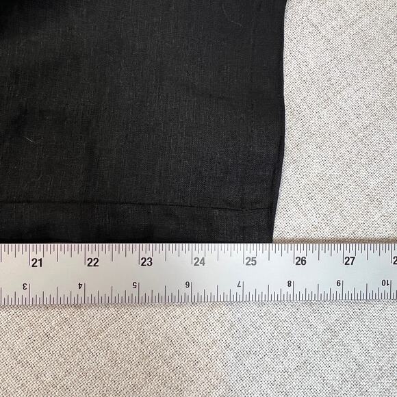 ON 34th Paperbag Pants Women's 8 Black Linen Blend Cropped High Rise NWT - Picture 10 of 10